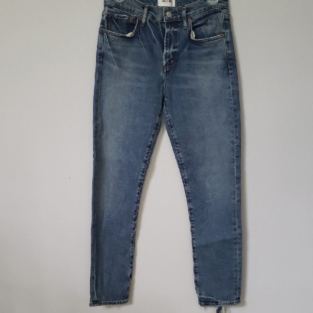 AGOLDE Jeans Womens 25 Toni Classic Distressed Hem Denim
